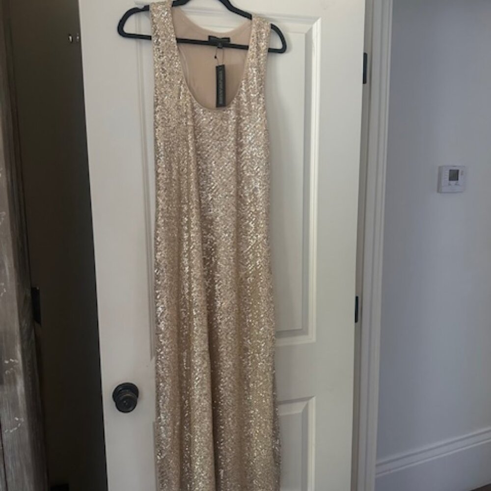Brand New Banana Republic Gold Sequin Maxi Dress - XL